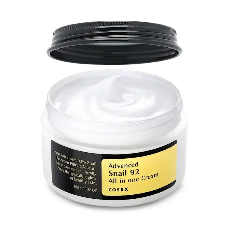 کرم مرطوب‌کننده و آبرسان کاسه‌ای موسین 92 درصد حلزون کوزارکس (Cosrx Snail 92 All In One Cream) - برسانی قوی و جلوگیری از خشکی پوست ترمیم جای جوش، | Atiyeh Cosmetic
